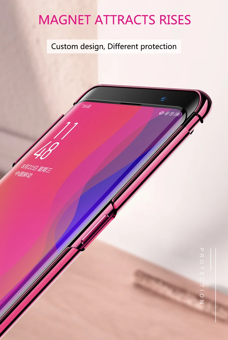 GKK покрытие чехол Oppo Find X покрытие прозрачный Магнитный Анти-шок Жесткий PC прозрачный тонкий задний чехол для Oppo Find X Coque