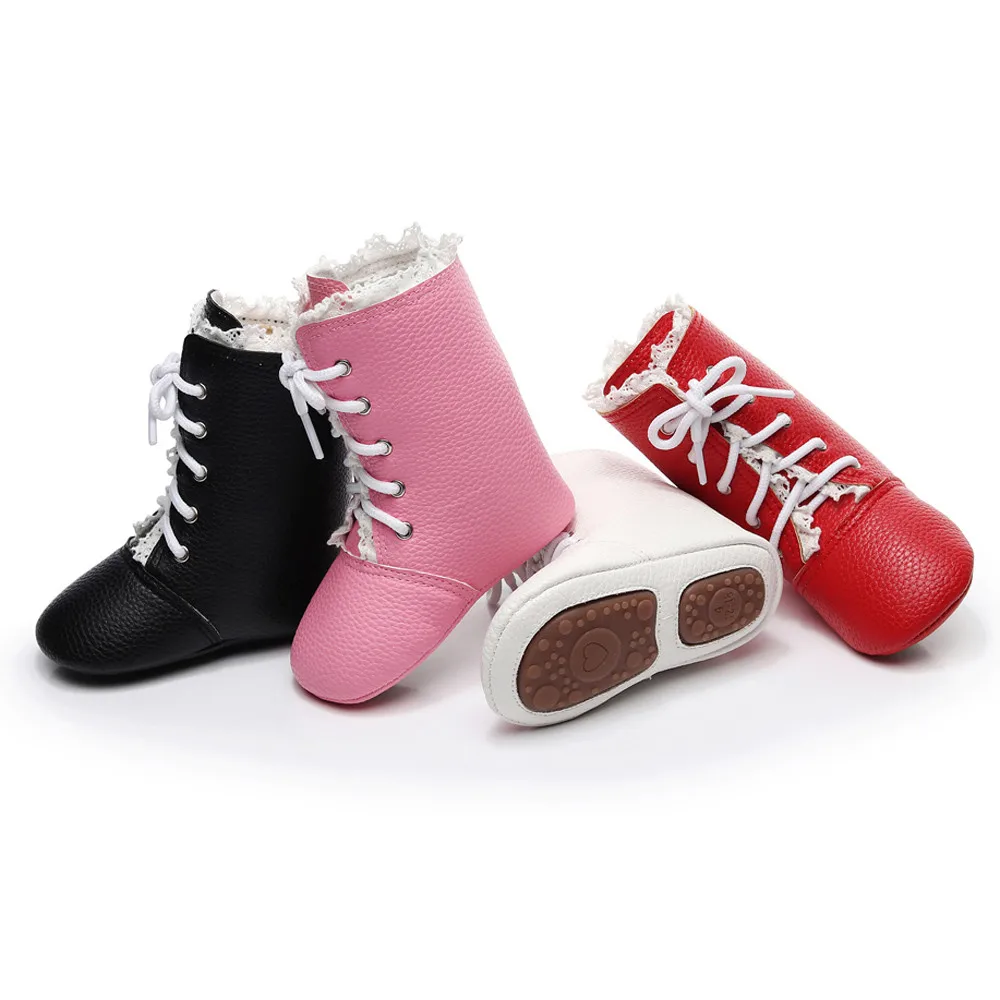 Детская обувь зимние ботинки для новорожденных мальчиков и девочек Теплые