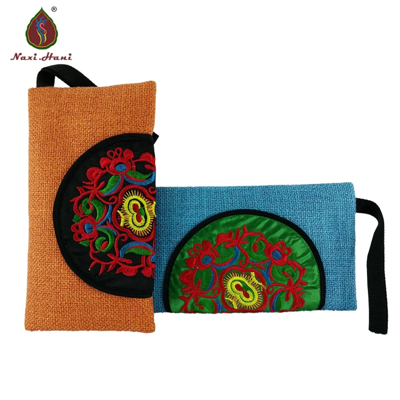 Этнические повседневные сумки клатчи с вышивкой брендовые Винтажные льняные