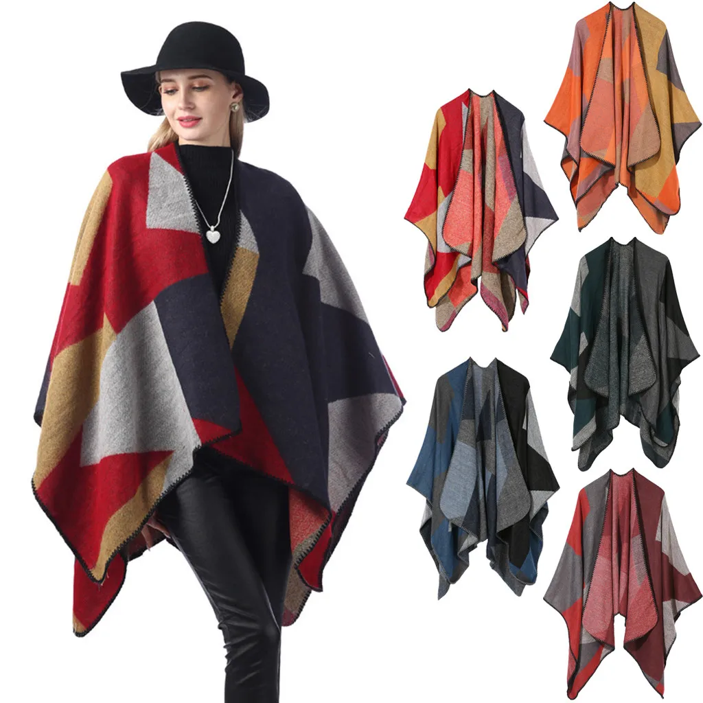 Женские мягкие кашемировые шарфы стильное теплое одеяло однотонная зимняя шаль