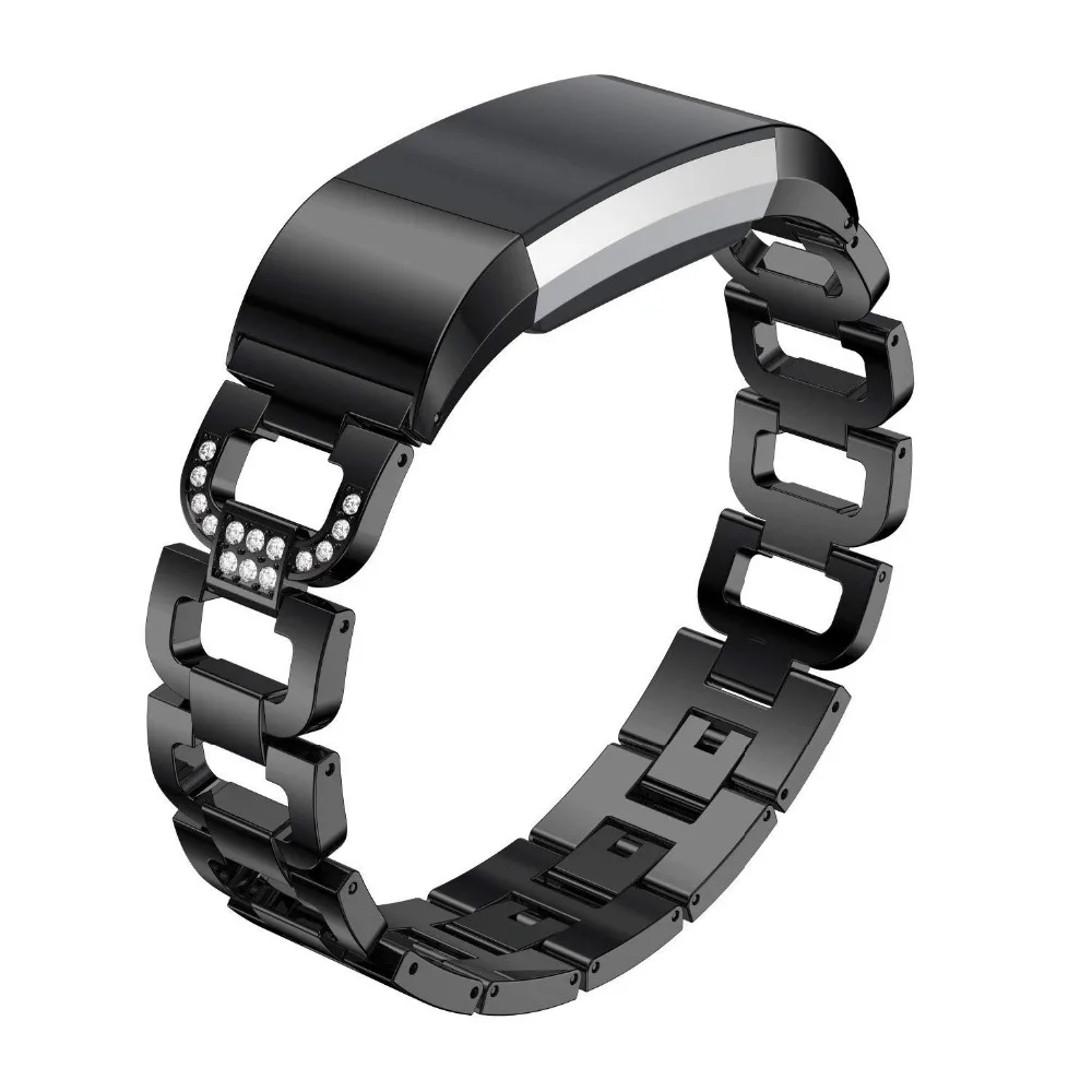 Сменный металлический браслет со стразами для браслета FitBit Charge 2 Регулируемый