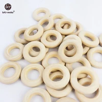 lets make baby teether natural teething wooden rings 25mm 50pcs unfinished wood teething rings for baby teether toys non toxic