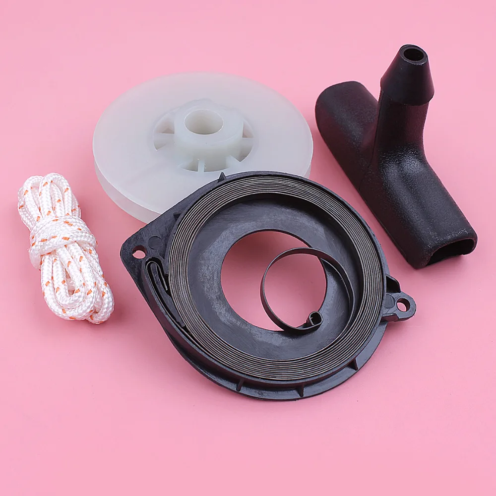 

Recoil Starter Pulley Spring Handle Grip Rope Kit For Husqvarna 445 450 460 Chainsaw Replace Garden Tool Spare Part
