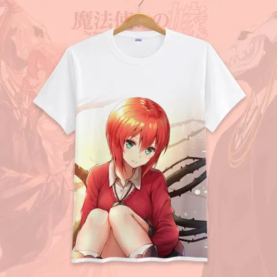 16 Футболка с аниме «Mahoutsukai no Yome The Ancient magus», футболка для невесты, парная футболка с короткими рукавами и рисунком, футболки, camiseta - Цвет: 16