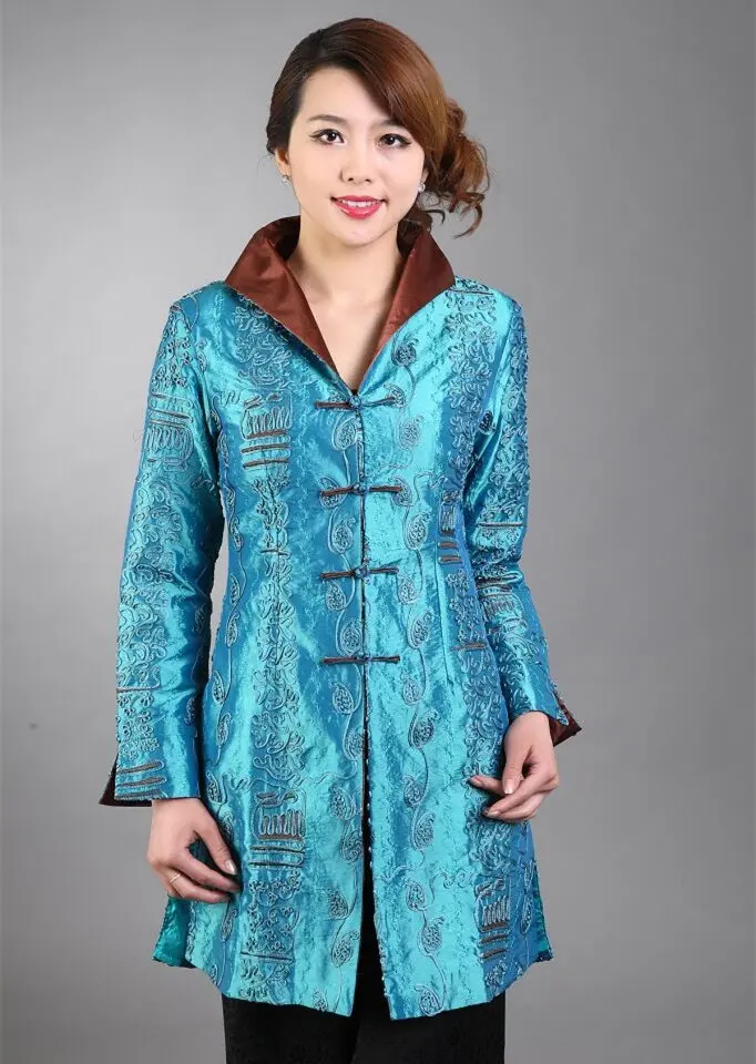 Серая Женская куртка в традиционном китайском стиле Mujer Chaqueta женское атласное