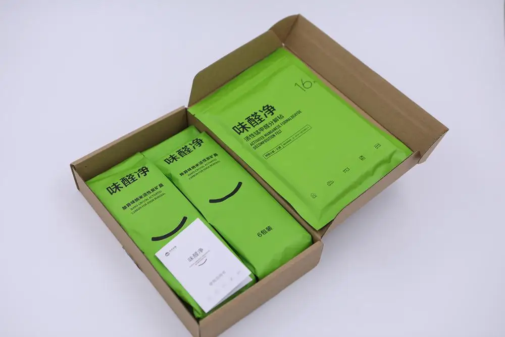 Decomposition felt Active manganese Removing the formaldehyde quickly Long-lasting effectivity | Activated Carbon Bags &amp Boxes