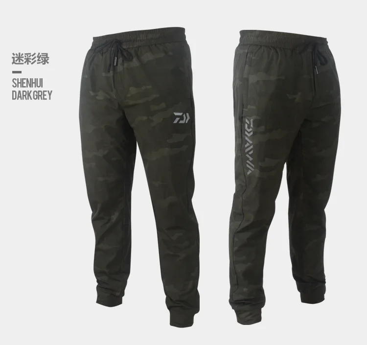 Camouflage green Летние штаны для рыбалки, мужские быстросохнущие легкие дышащие штаны для рыбалки - Цвет: Camouflage green