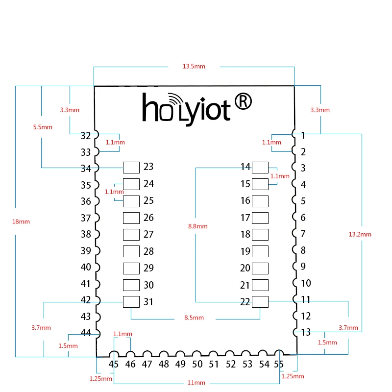 Новый продукт NRF52840 модуль Bluetooth сеть BLE5.0 серия низкая мощность голос