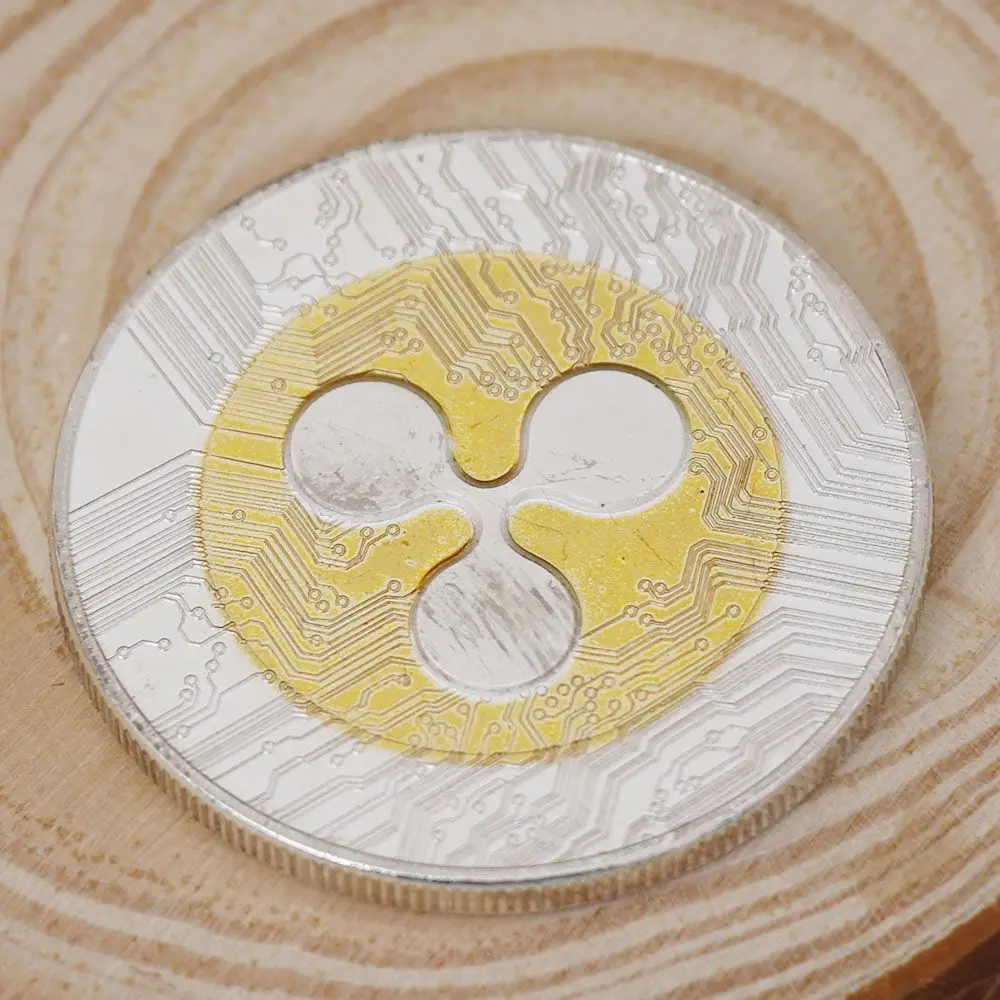 

New 1pcs Ripple Coin Gold Silver Color XRP CRYPTO Physical Commemorative Ripple XRP Collectors Coin Gift Art Collection