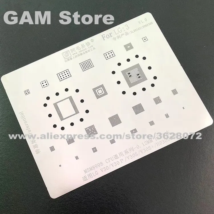 Для LG V30 V30P V30S + H930DS BGA Stencil MSM8998 CPU IC Reball Pin Оловянная растительная сеть пайка