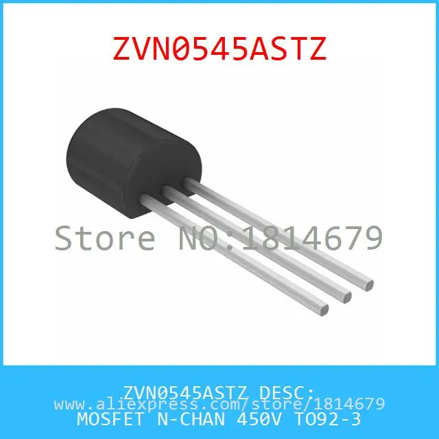 Бесплатная Доставка 3 Шт./лот ZVN0545ASTZ MOSFET N-ТЯН 450 В TO92-3 0545 ZVN0545 |