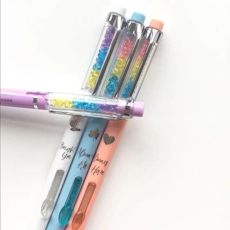 

4 pcs/lot 0.5 mm Colorful Hope Press Plastic Mechanical Pencil Automatic Pen For Kid School Office Supply Escolar Papelaria