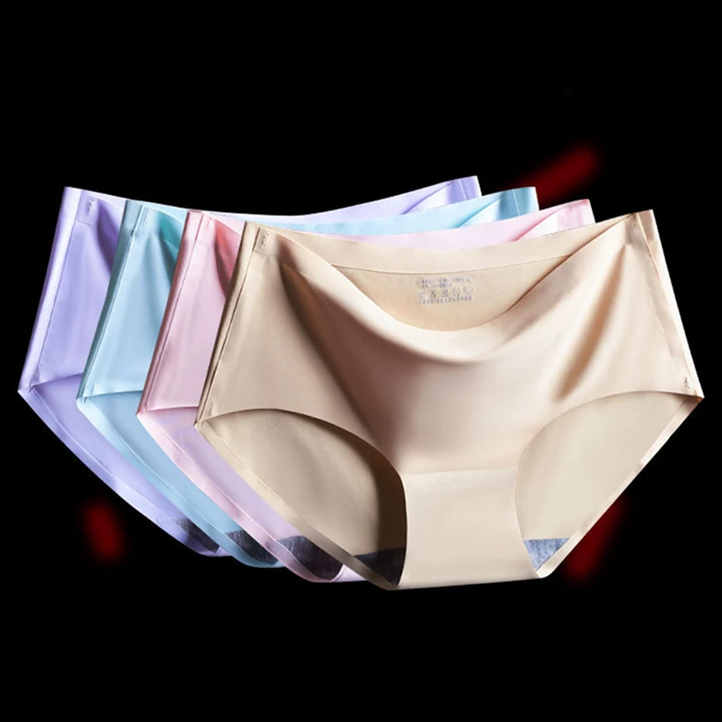 Сексуальное бесшовное нижнее белье женские трусики из спандекса мягкие со