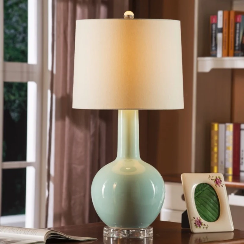 Высококачественная синяя китайская керамическая Светодиодная лампа ручной