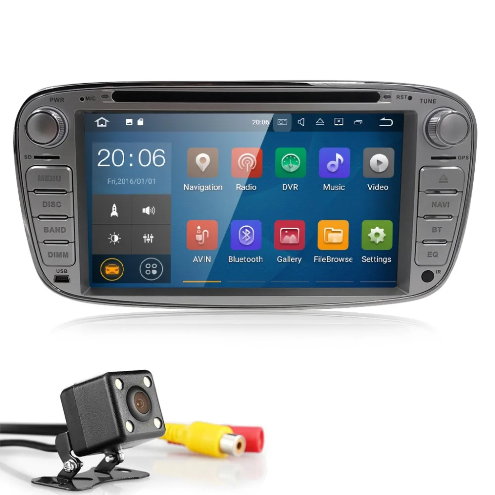 2Din Android 7 1 gps Авторадио dvd плеер автомобиля для Ford Focus 2 S C 2008 2011 Mondeo Fiesta galaxy