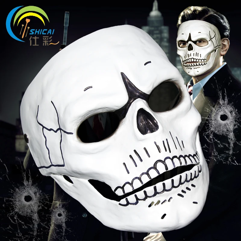 Маска призрака 007 фильм Джеймс Бонд для вечеринки Хэллоуин Рождественский Костюм