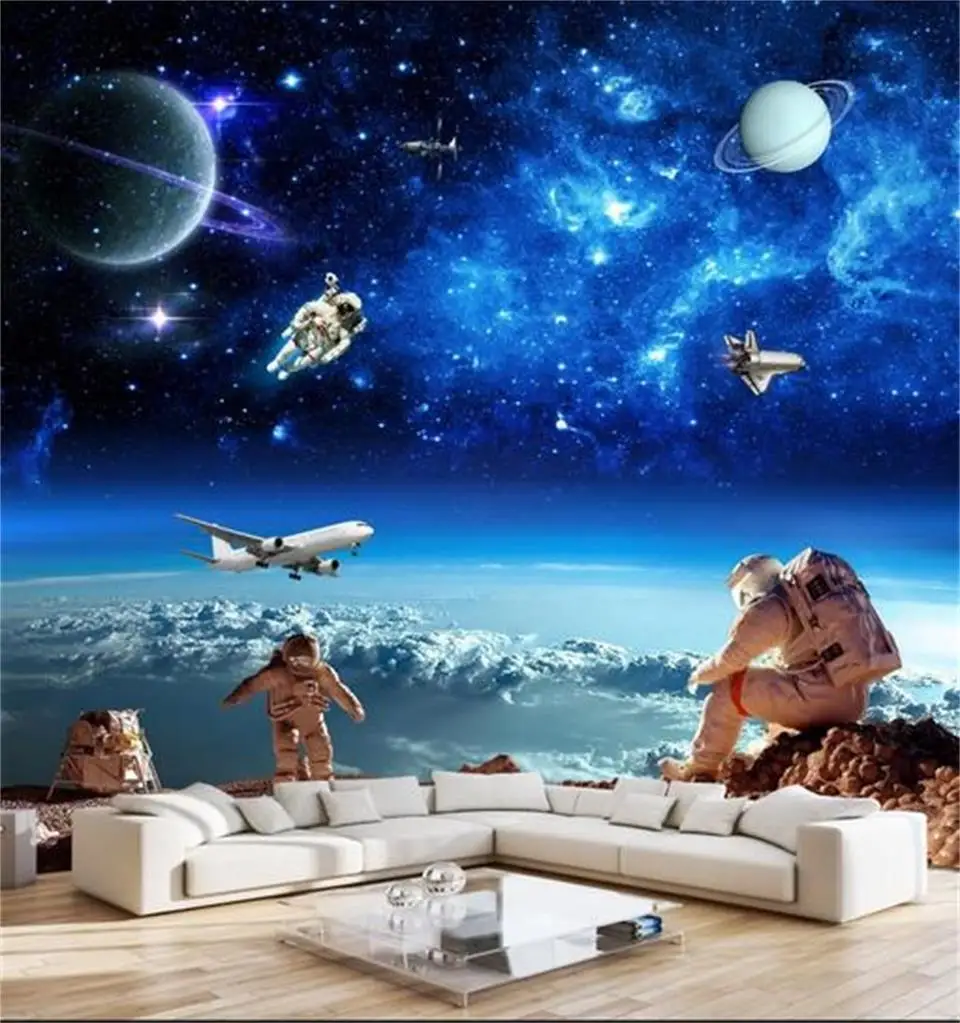 3d фото обои на заказ размер росписи гостиной Нетканая Вселенная Галактика
