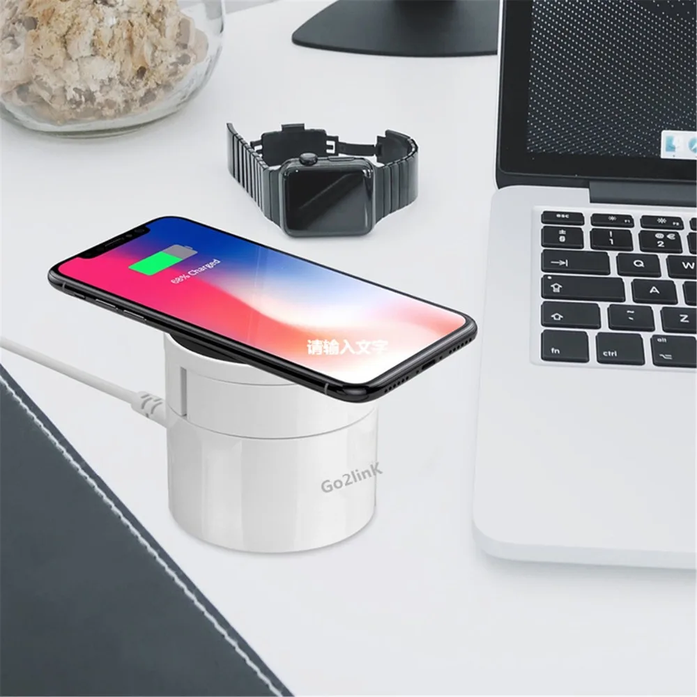 

10A 10-Port USB Type C Fast Wall Wireless Charger Desktop Charging Station with Auto Detect Technology for iPhone, iPad, Samsung