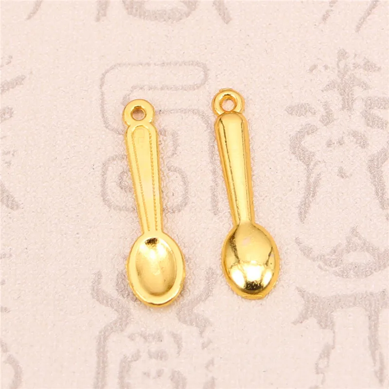 30 шт античные золотые кухонные ложки для приготовления пищи Подвески DIY