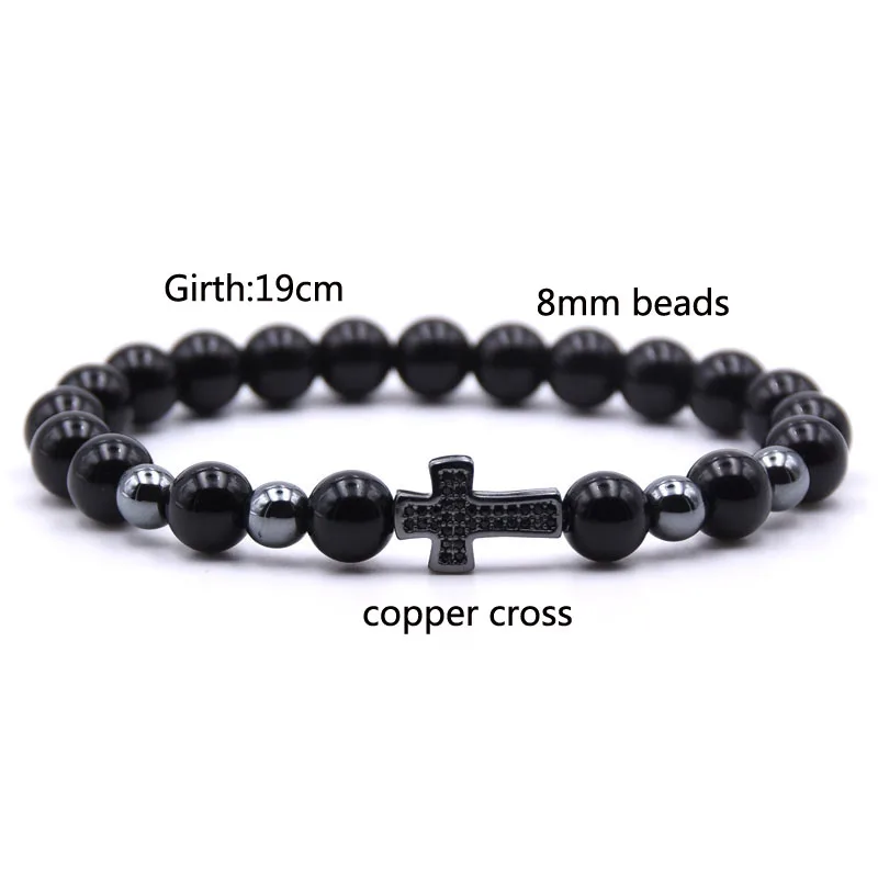 Пара ювелирных изделий бренд популярный 8 мм черный браслет из бисера для мужчин