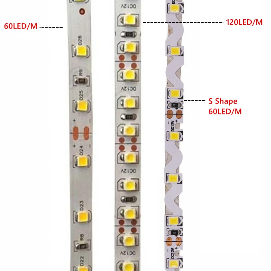 5 м 2835 SMD RGB светильник/120 светодиодов/м S образная Светодиодная лента e теплый белый