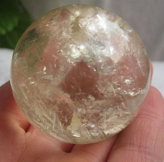 SUIRONG---515+++ Natural Clear Citrine Smoky Yellow Quartz Crystal Sphere Ball | Дом и сад