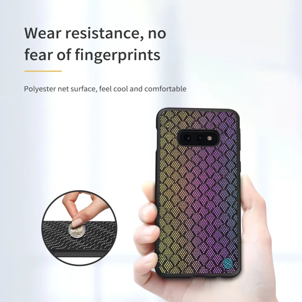 Для samsung Galaxy S10 Plus S10E чехол Nillkin глянцевый силиконовый мягкий край роскошный тканевый чехол для телефона samsung S10E S10 Plus Capa
