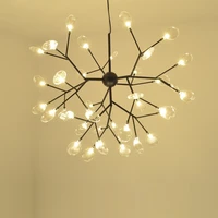 led postmodern iron glass firefly black pendant lights pendant lamp pendant light suspension luminaire lampen for foyer