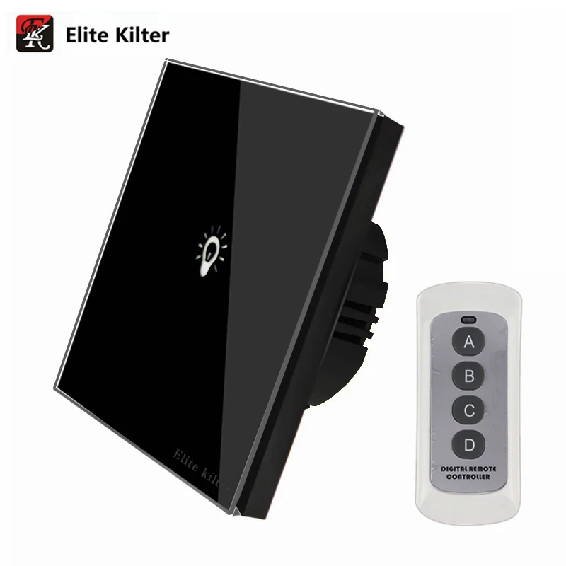 Elite Kilter EU/UK Standard 2 Gang 1 Way Wireless Remote Control Light Switches RF433 Wall Touch Switch for Smart Home | Обустройство