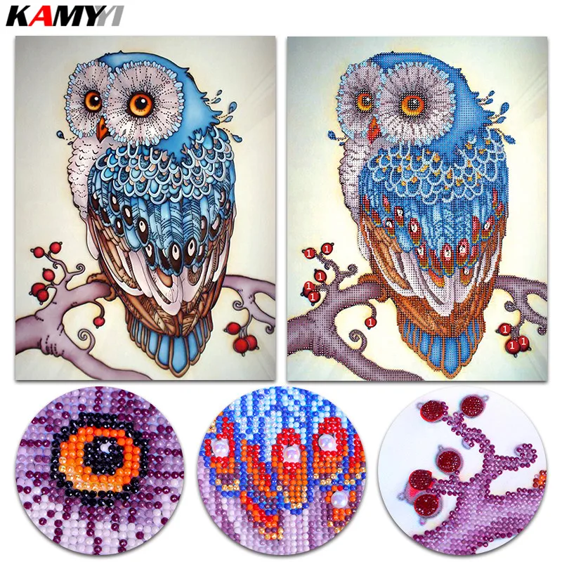 

Алмазная живопись особой формы 5D «сделай сам», вышивка крестиком, алмазная вышивка, мультяшная сова, Алмазная мозаика, стразы, украшение для...