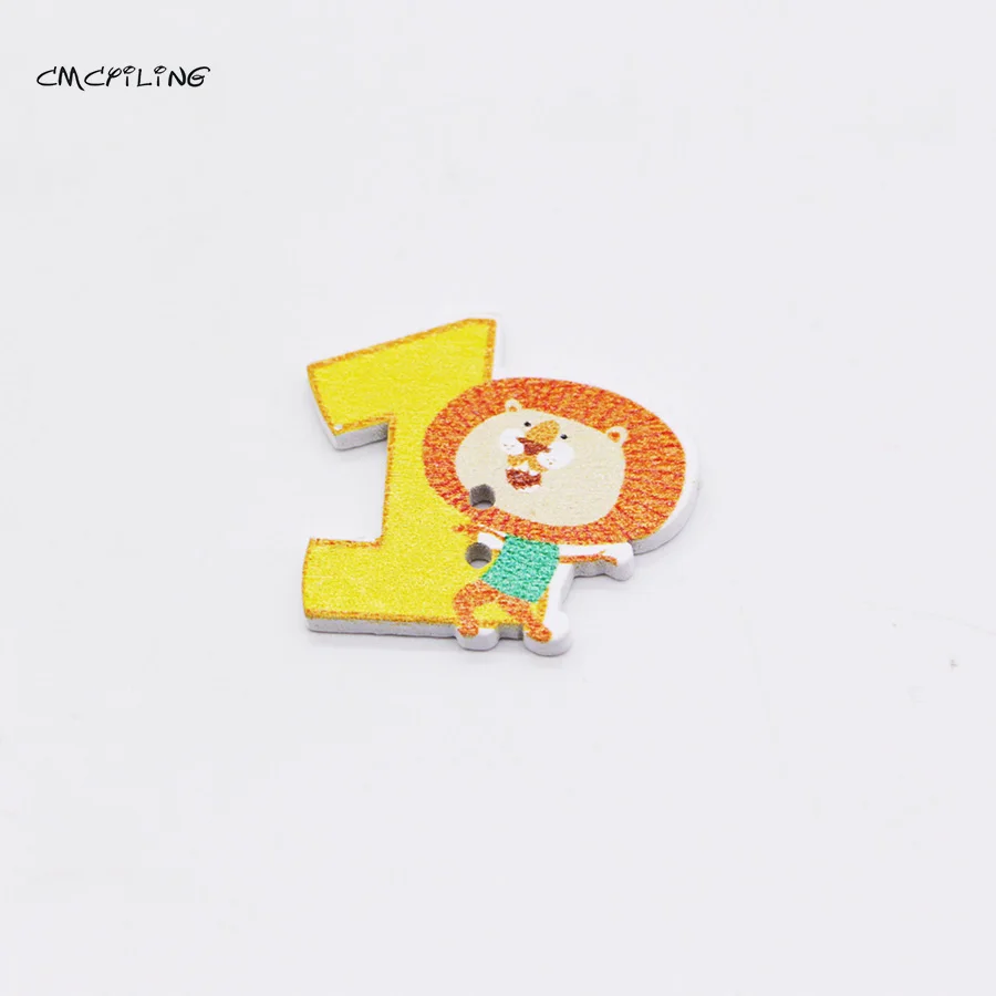 Деревянные пуговицы для детей с мультяшными животными деревянные ручной работы
