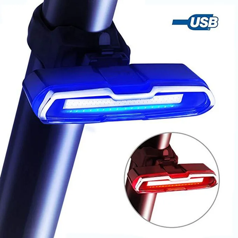 AYDAN 4 вида цветов Usb Перезаряжаемый велосипедный задний фонарь светодиодный свет