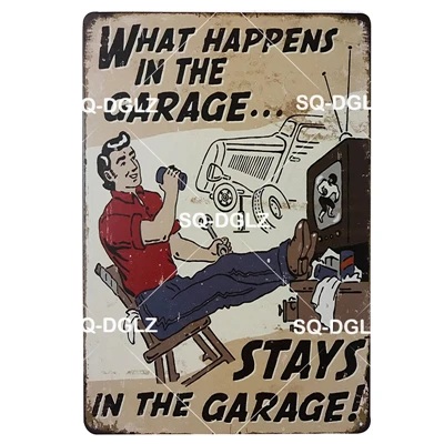 [SQ-DGLZ] мышцы автомобиля Жестяная Табличка на гараж Настенный декор "Garage Rules" Изделия из металла "Garage Rules" алмазов картина таблички плакат - Цвет: 0139