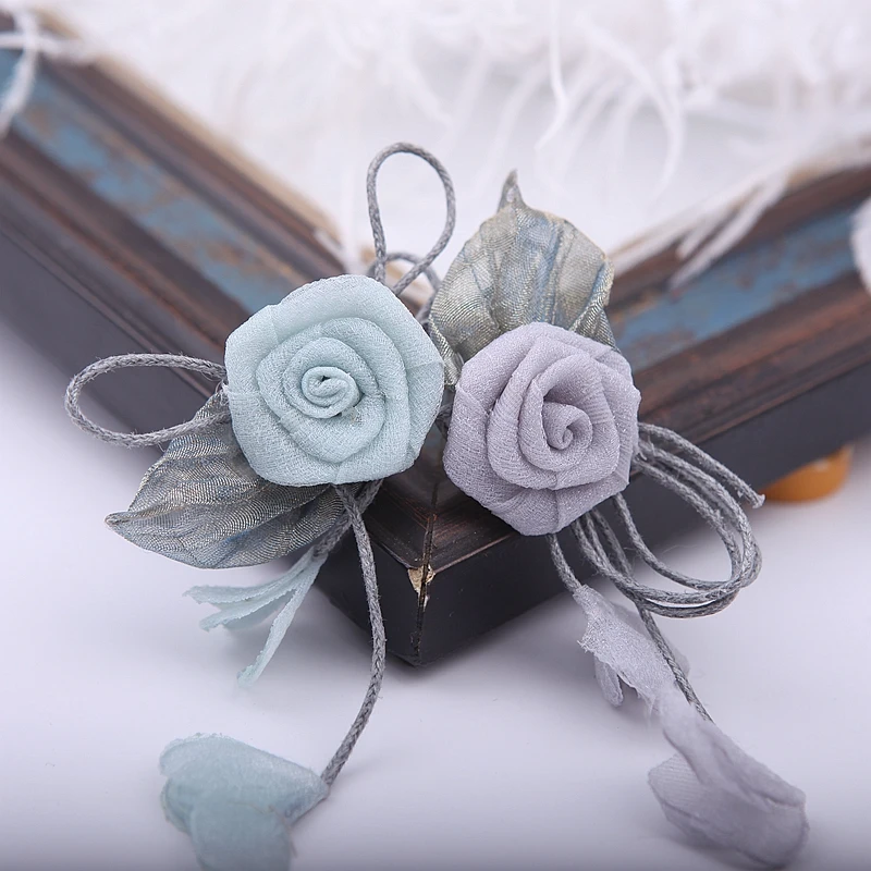 Кружевные цветы ручной работы корсаж 4 шт./лот кружевная ткань полиэстер