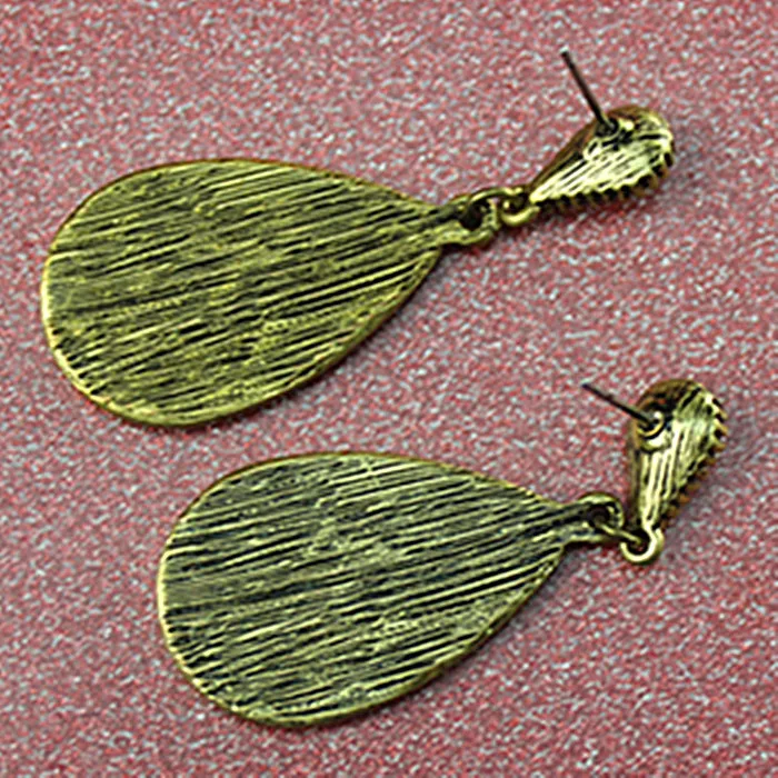 Beautiful popular Bohemian girl romantic gift ancient gold plating water droplets retro earrings wholesale free shipping! | Украшения и