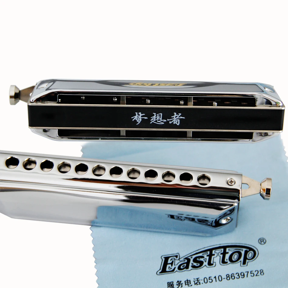Easttop Dreamer T12-48 серебряный цвет C Ключ 12 отверстий Хроматическая губная гармоника с импортным фосфорно-бронзовым тростником и полимерная расческа