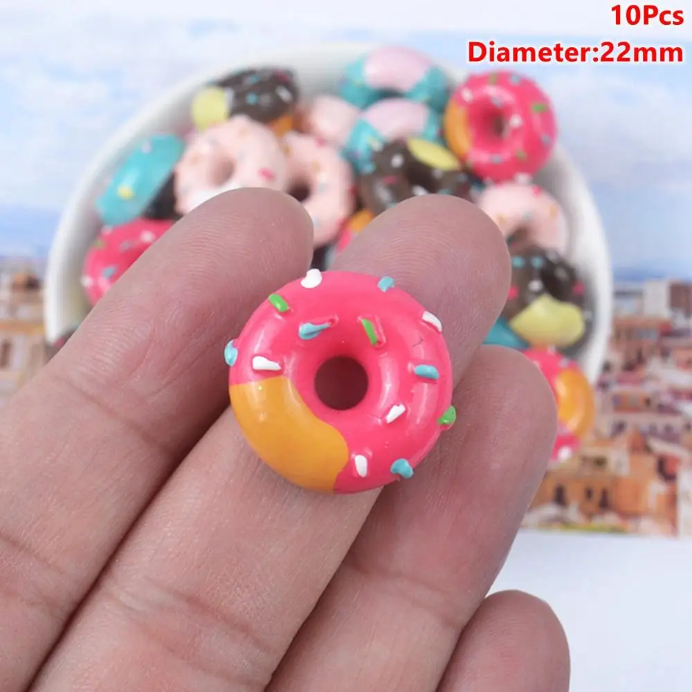 Donut Props 2 Taoup 10 шт. кремообразные изделия из смолы для украшения пончиков вечерние принадлежности для вечеринок на день рождения детский Декор для душа DIY ремесла для телефона - Цвет: Donut Props 2