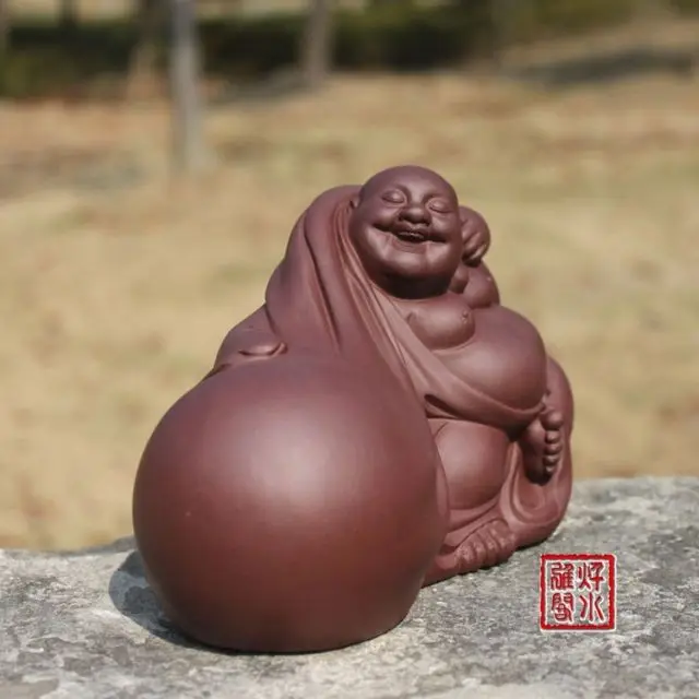 

Китайская бутиковая коллекция yixing, красные строительные украшения для домашних животных, Будда Майтрея