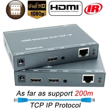 660ft лучше, чем HDBitT H.264 HDMI удлинитель по TCP IP HDMI IR удлинитель по Ethernet RJ45 CAT5/5e/6 кабель, как HDMI сплиттер