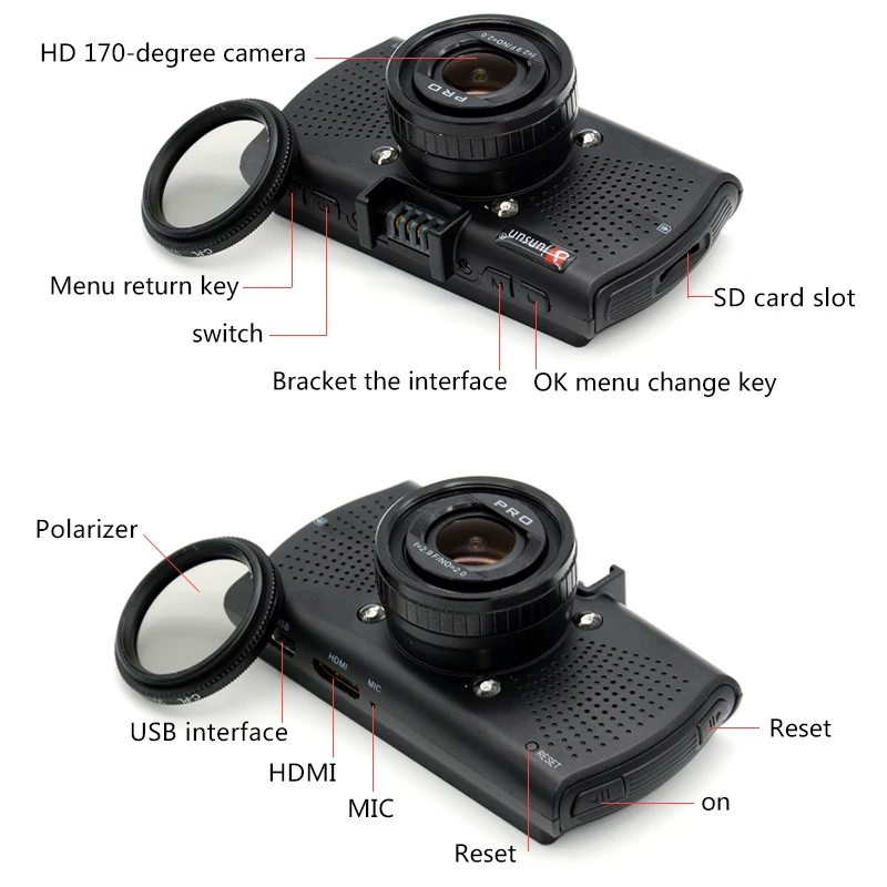 A12 Junsun ТОП Ambarella Автомобильный ВИДЕОРЕГИСТРАТОР Камера FHD 2560*1440 P GPS Logger