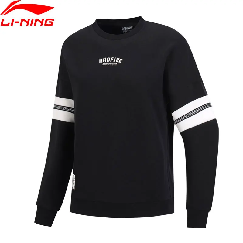 Li-Ning Женский Баскетбол BAD 5 свитер свободный крой 18% полиэстер 82% хлопок подкладка