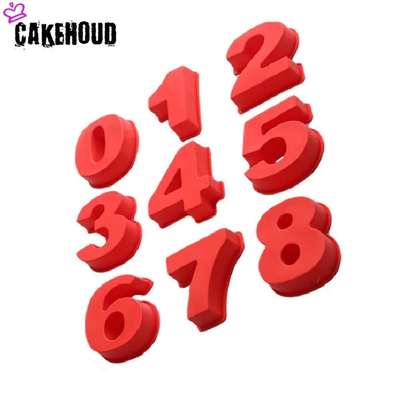 CAKEHOUD Еда Класс Силиконовые цифровой торт для выпечки печенья плесень Форма