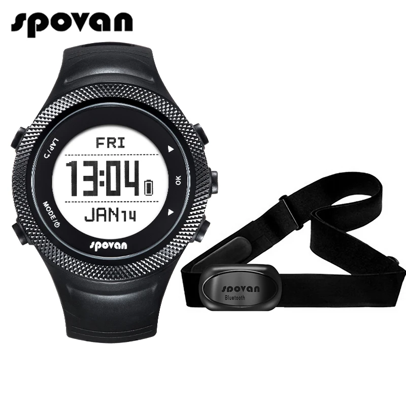 Spovan gps спортивные часы Bluetooth 4,0 нагрудный ремень+ водонепроницаемый монитор сердечного ритма Счетчик калорий Фитнес часы Saat Montre Homme
