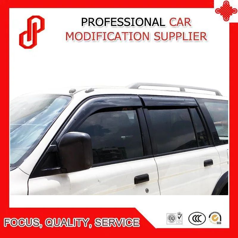 

High Quality Injection molding trim vent shade rain sun wind deflector window visor for Pajero V93 V97 V73 V75 V77