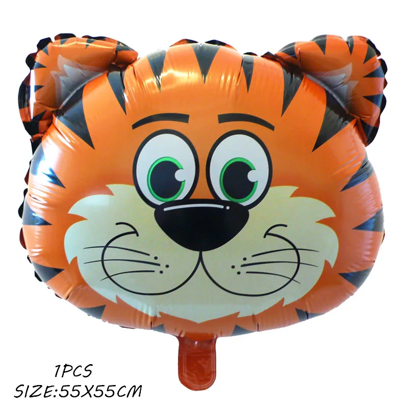 1pcs tiger 1 комплект латексные воздушные шарики в виде животных зеленые джунгли тематические вечерние шары Детские фольгированные шары для детского душа день рождения Декор детские игрушки мяч - Цвет: 1pcs tiger