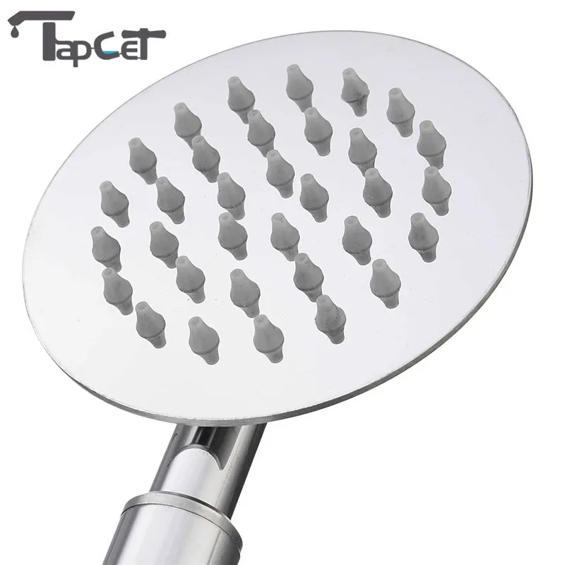 

TAPCET 30 Holes Bathroom Hand Sprayer Chrome Stainless Steel Water Saving Square Shower Head Ultra-thin Bathing SPA Showerhead