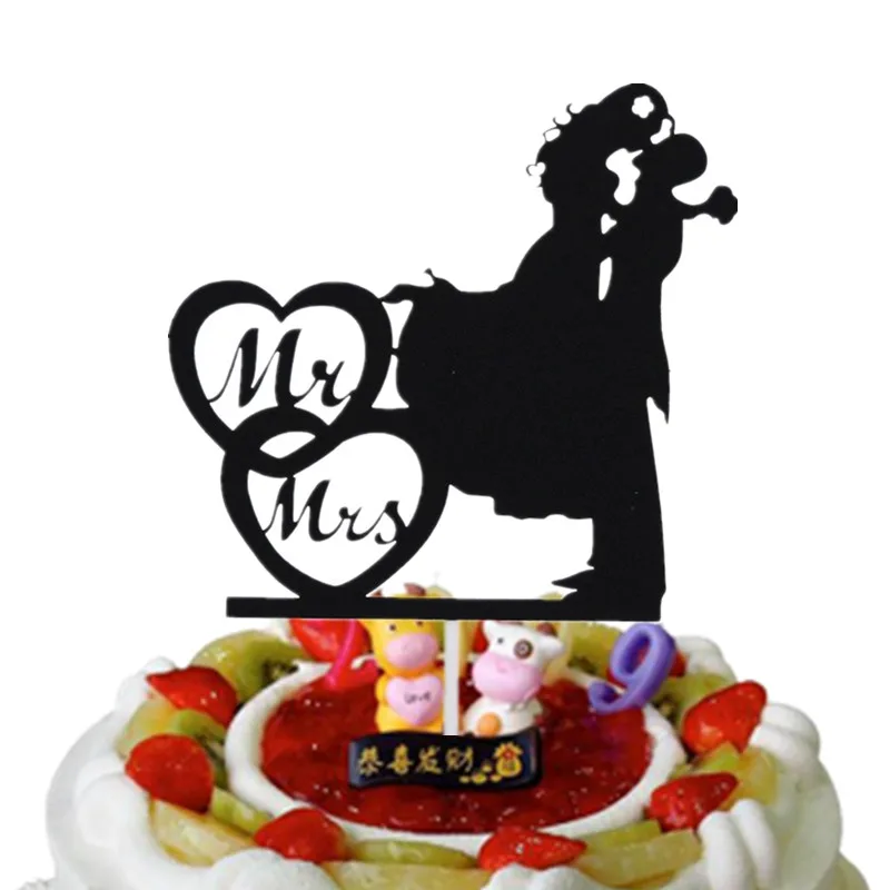 1 шт./партия Mr Mrs We Do флажки для торта Love Heart свадебный торт Топпер невесты жениха