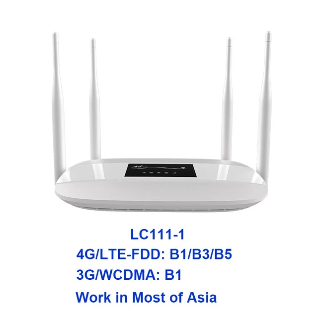 4G LTE WiFi роутер 300 Мбит/с беспроводной Broadand 4G 3g wi-fi мобильные точки доступа CPE с sim-слотом 4LAN порты 32 пользователей - Цвет: LC111-1