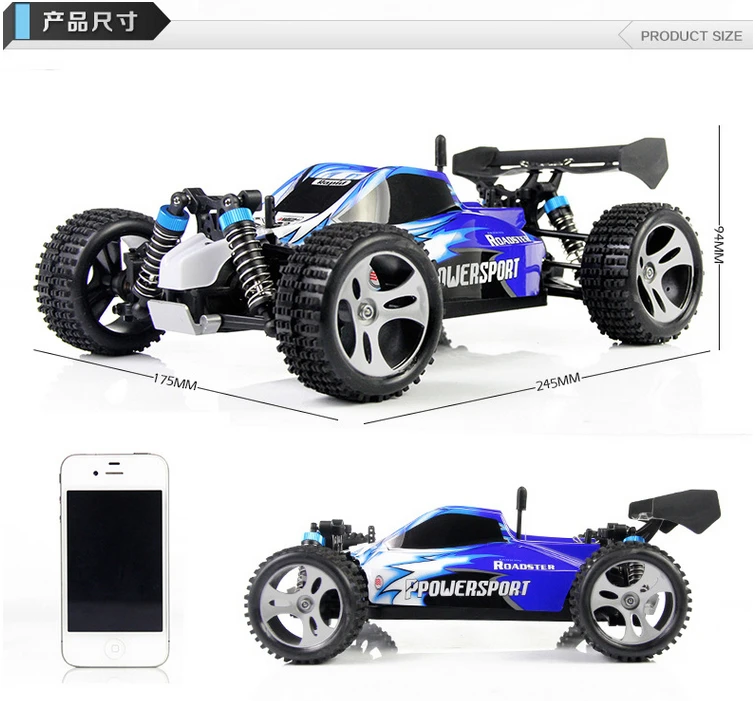 Супер гоночный автомобиль Wltoys A959 с дистанционным управлением 2 4 ГГц 4WD 40-60 км/час
