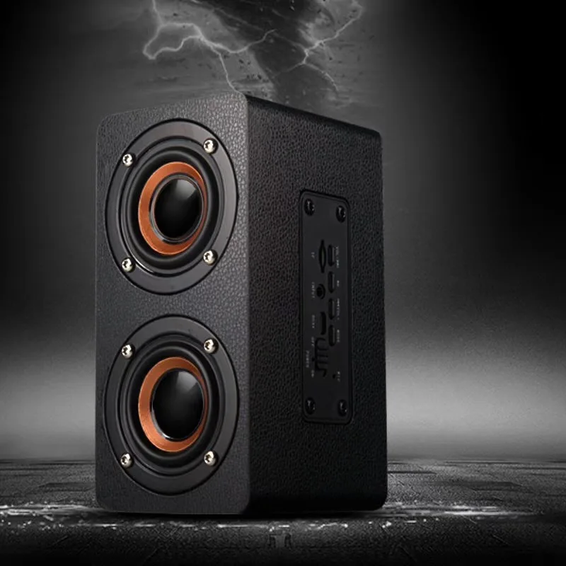 Avanshare Деревянный беспроводной Bluetooth динамик Портативный hifi шок бас Динамики TF FM